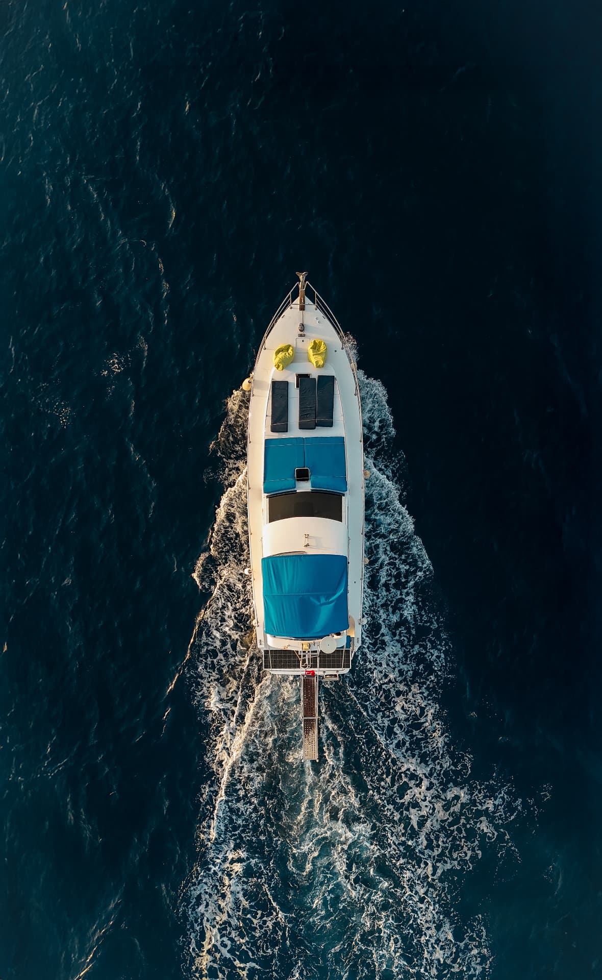 Bodrum koyları üzerinde seyreden özel tekne